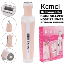 Kemei 4 in 1 Rechargeable Women Body Shaver