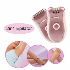 Brown 2 in 1 Rechargeable Epilator Hair Remover for Ladies