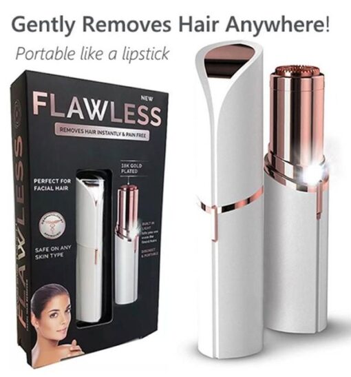 Flawless Finishing Touch Women's Painless Facial Hair Remover With Rechargeable Battery