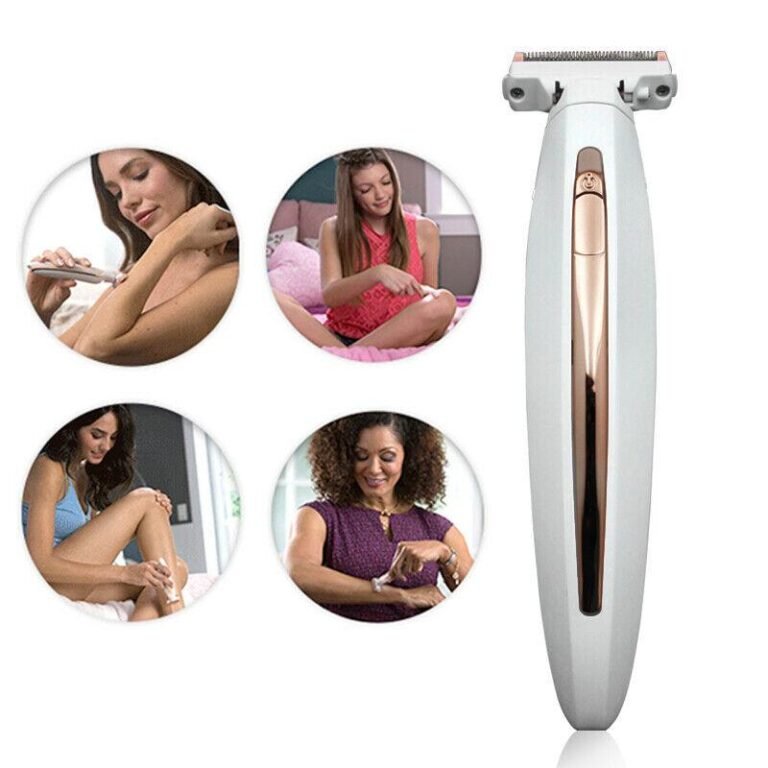 Flawless Body Rechargeable Ladies Shaver and Trimmer, White/Rose Gold