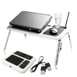 Foldable Laptop E Table (Table With Laptop Cooling Pad)