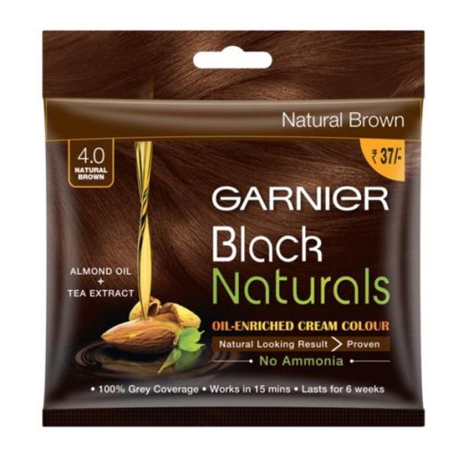Garnier Black Naturals Shade 4.0 (20ml + 20g)(Natural Brown)