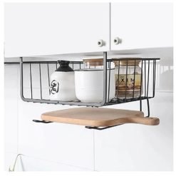 Kitchen Storage Bin Under Shelf Wire Rack