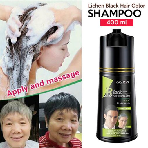 Lichen Black Hair Color Shampoo 400 ML - Pakistan .no 1 Hair Color Shampoo