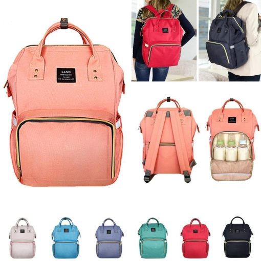 Luxury Multifunctional Baby Diaper Nappy Backpack Waterproof Mummy Changing Bag Multicolors