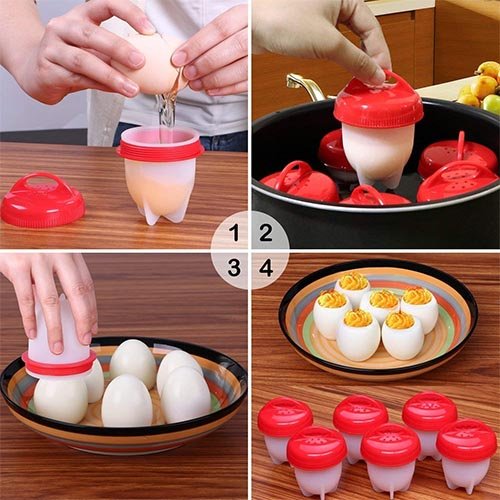 Nonstick Silicone Hard and Soft Eggs Boiled Maker