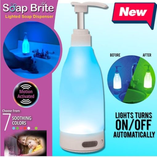 Soap Brite Lighted Soap Dispenser With Motion Activation