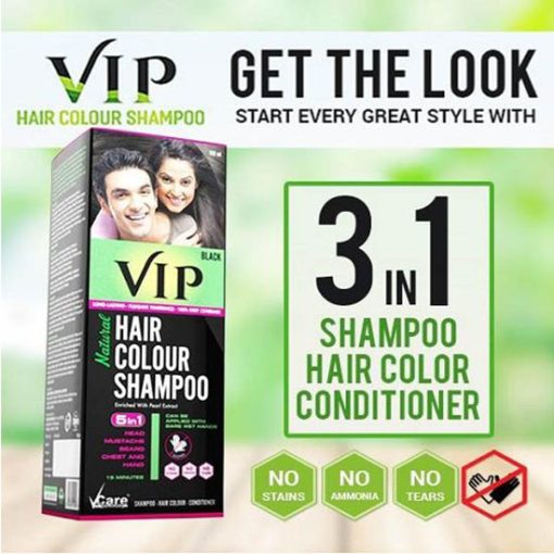 Vip Hair Colour Shampoo 180 ML Brown Color