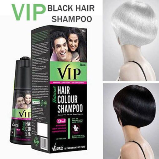 Vip Hair Colour Shampoo 180 ML Black Color