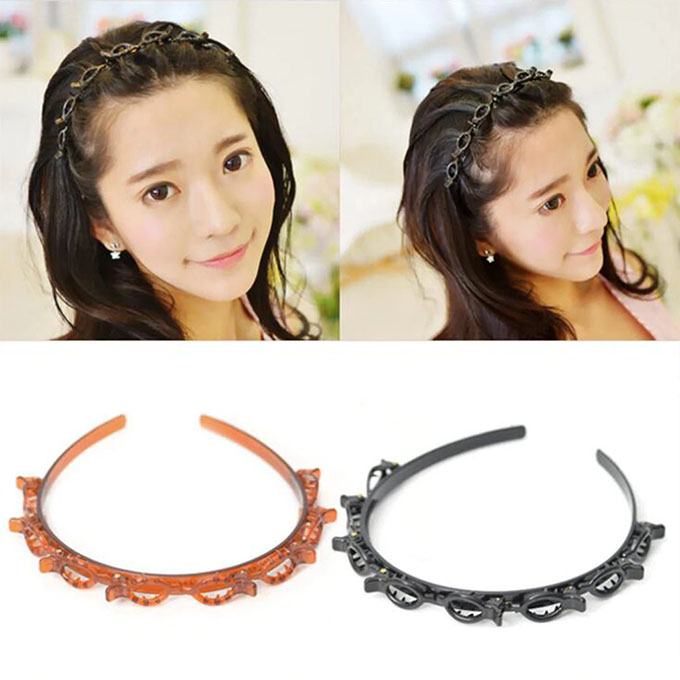 Fashion Double Layer Band Twist Plait Clip