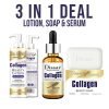 3 in 1 Deal Disaar Collagen Skin Care Products Lotion, Soap & Serum