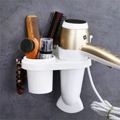 Plastic Wall Mounted Hair Dryer Holder