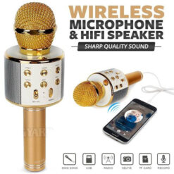 WS-858 Wireless Bluetooth Portable Karaoke Mic Speaker KTV Microphone