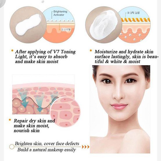 BIOAQUA V7 Toning Cream For Instant Tone Up & Whitening Effect BIOAQUA V7 Toning Cream For Instant Tone Up & Whitening Effect - Image 3