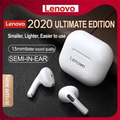 Lenovo LP40 TWS Wireless In-ear Bluetooth Earphone Headset Stereo Touch Control Headphone HD Call Earbuds (White & Black) (3)