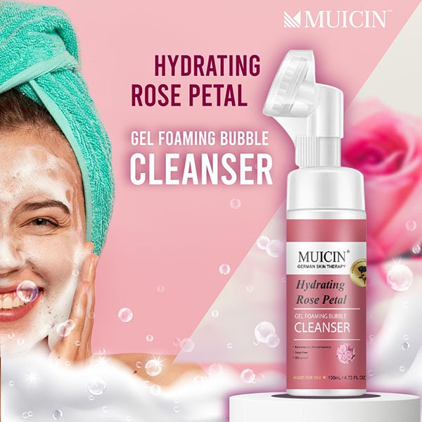MUICIN ROSE PETAL GEL FOAMING BUBBLE CLEANSER MUICIN ROSE PETAL GEL FOAMING BUBBLE CLEANSER (1)