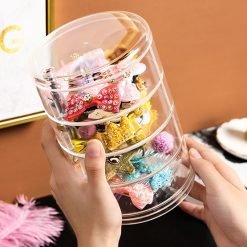 Rotating Jewelry Makeup Storage Box Transparent Rotating Jewelry Makeup Storage Box Transparent