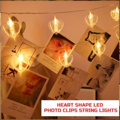 Heart Shape Led Photo Clips String Lights