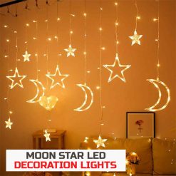 Moon Star LED Decoration Lights For EID Celebration Or Curtain lights (2)