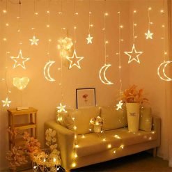 Moon Star LED Decoration Lights For EID Celebration Or Curtain lights Moon Star LED Decoration Lights For EID Celebration Or Curtain lights