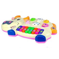 Cartoon Cow Musical Piano with Animal Sounds
