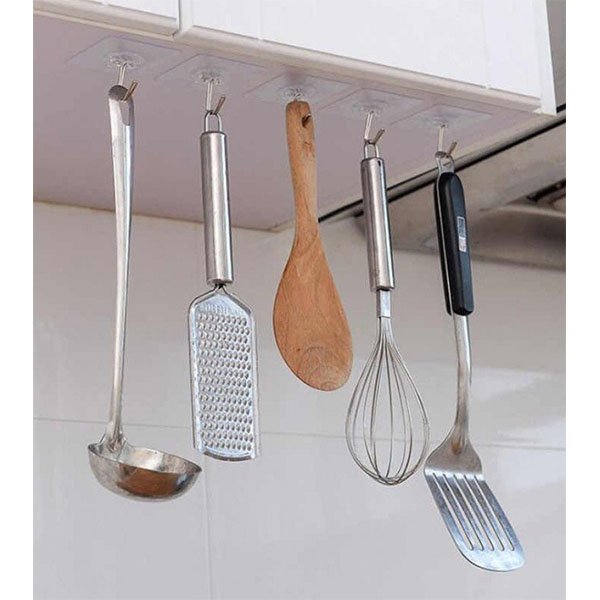 Transparent Strong Self Adhesive Door Wall Hooks For Hanging Kitchen Bathroom Accessories 10 Pcs Transparent Strong Self Adhesive Door Wall Hooks For Hanging Kitchen Bathroom Accessories 10 Pcs - Image 2