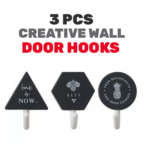 Creative Wall Door Hooks 3 Pcs