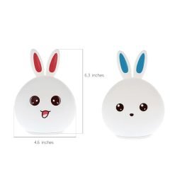 Rechargeable Rabbit LED Night Light Cute Bunny Multicolor
