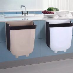 Four Season Folding Hanging Trash Can for Kitchen Cabinet Door Wall Mounted Small Compact Collapsible Waste Bin Garbage