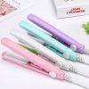 Mini Portable Hair Curl Straightener Flat Iron for Traveling