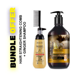 Muicin Hair Care Deal Hair Straightening Comb & Ginger Shampoo Bundle offer