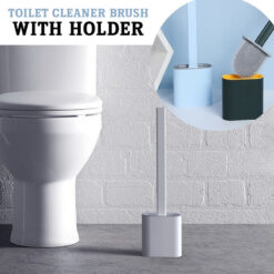 Soft Silicone Toilet Cleaner Brush With Holder