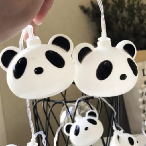 Cute Fairy Light String Panda 10 LED Battery Operated