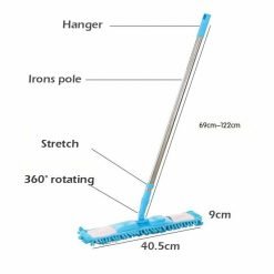 Flat Mop Household Mop Head Replacement Microfiber Floor Dust Cleaning Pad