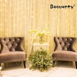 Window Curtain String Light 300 LED 8 Lighting Modes USB Powered Waterproof Fairy String Lights Wedding Party Home Garden Bedroom Outdoor Indoor Wall Christmas Decorations (Warm White)