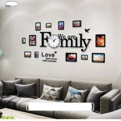 Family Wall Clock With Photo Frames