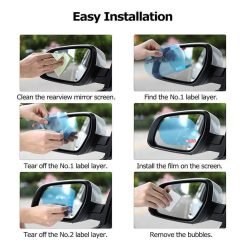 Car Side Mirror Rain Protector Sticker Pair
