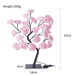 Rose Flower Tree Lamp Night Light Home Decoration