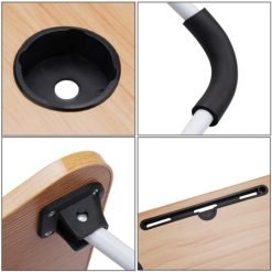 Foldable Laptop Table with Coffee Mug Holder and Ipad Holder