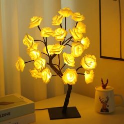 Rose Flower Tree Lamp Night Light Home Decoration