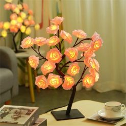 Rose Flower Tree Lamp Night Light Home Decoration