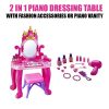 2 In 1 Piano Dressing Table With Fashion Accessories or Piano Vanity