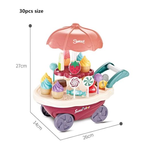 30 Pieces Ice Cream Cart Play House Toys for Children