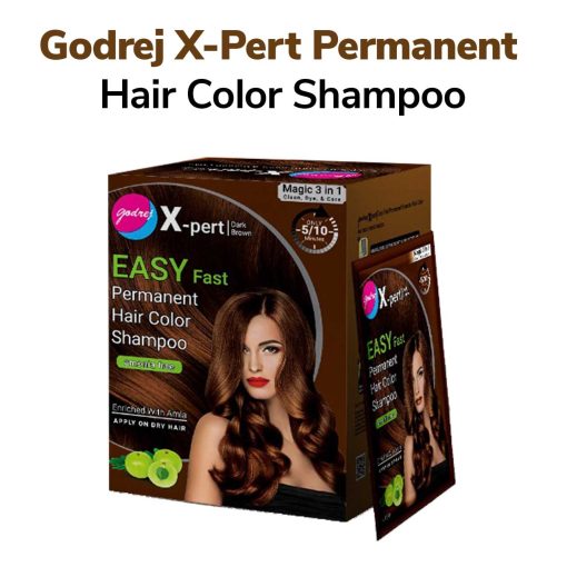 Godrej X-Pert Permanent Hair Color Shampoo 25ml x 10