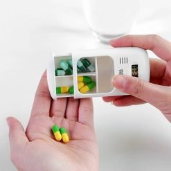 Travel Pill Case Organizer With Alarm