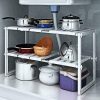 Under Sink Shelf Storage Shelves Organizer Space Saving Tidy Rack Cupboard White