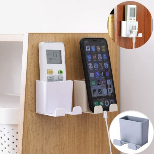 Wall Mounted Organizer Storage Box with Plug Holder