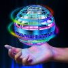 Flying Ball Toys Hover Orb Globe Shape Magic Controller Mini Drone, RGB Lights Spinner 360 Rotating Spinning UFO Safe for Kids Adults(Blue) (4)
