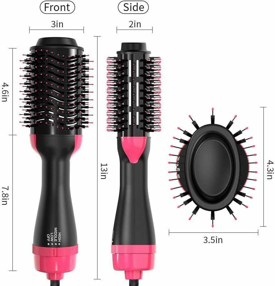 Hair Dryer Brush 3-in-1 Hot Air Straightener Curler Function Hair Styler Hair Dryer Brush 3-in-1 Hot Air Straightener Curler Function Hair Styler - Image 2