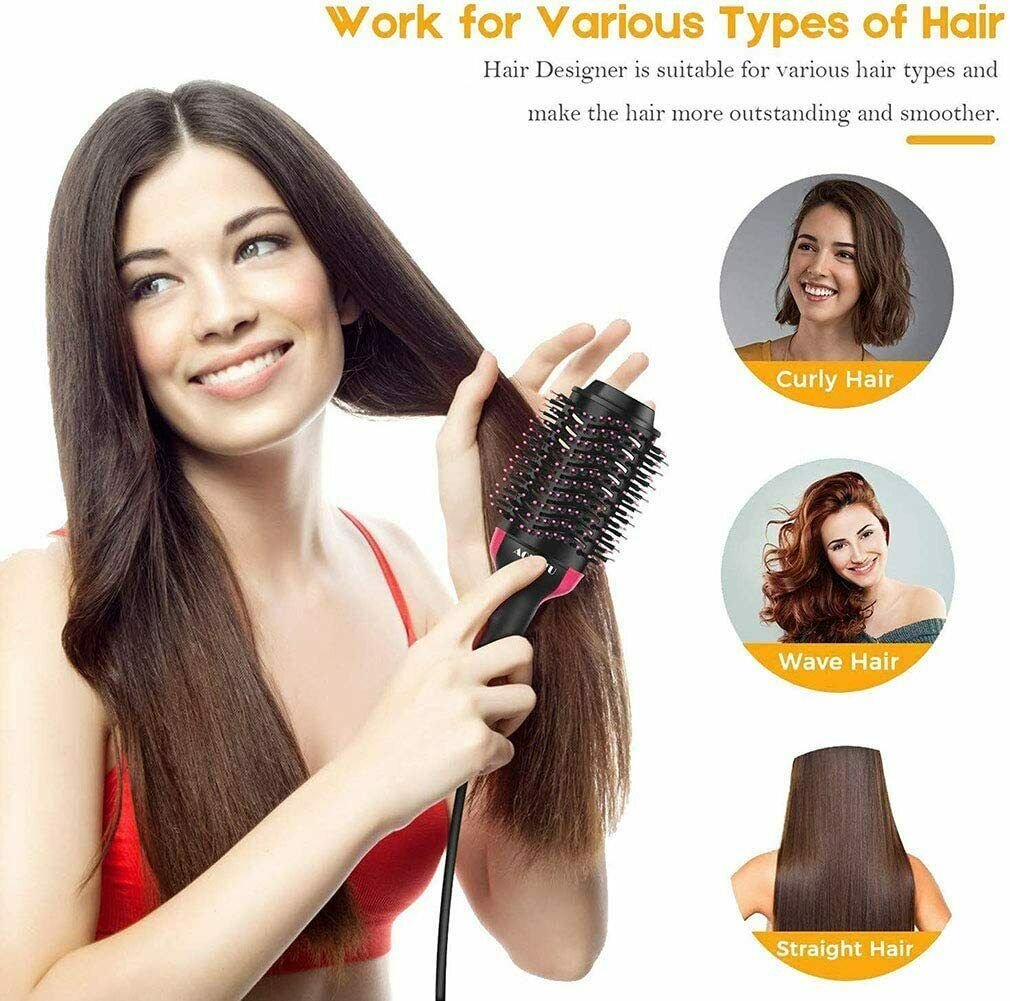 Hair Dryer Brush 3-in-1 Hot Air Straightener Curler Function Hair Styler Hair Dryer Brush 3-in-1 Hot Air Straightener Curler Function Hair Styler - Image 3